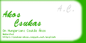 akos csukas business card
