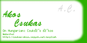 akos csukas business card